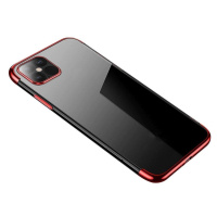 Color Electroplating silikonové pouzdro na Samsung Galaxy S21 Ultra 5G red