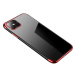 Color Electroplating silikonové pouzdro na Samsung Galaxy S21 Ultra 5G red