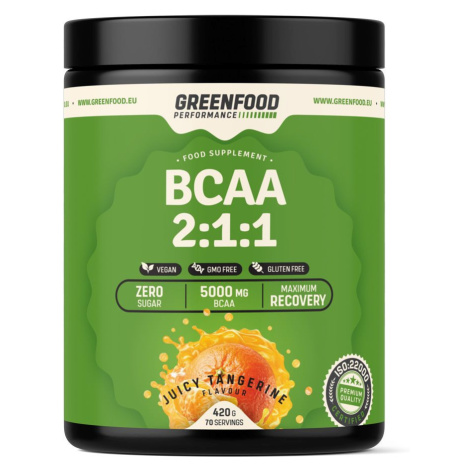 GreenFood Performance BCAA 2:1:1 Juicy mandarinka 420 g GreenFood Nutrition