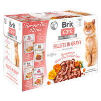 Brit Care Cat Fillets in Gravy 12 x 85 g - výhodné balení: 4 x Flavour box