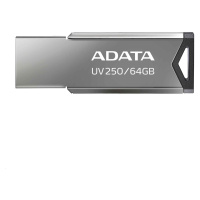 ADATA Flash Disk 64GB UV250, USB 2.0 Dash Drive, stříbrná