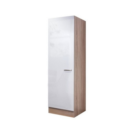 Vysoká kuchyňská skříň Valero GE50, dub sonoma/bílý lesk, šířka 50 cm Asko