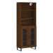 vidaXL Skříň highboard hnědý dub 69,5 x 34 x 180 cm kompozitní dřevo