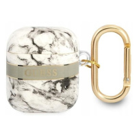 Guess Marble Strap – Airpods Pouzdro 1/2 Gen (šedé)