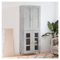 vidaXL Skříň highboard betonově šedá 69,5x34x180 cm kompozitní dřevo