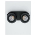 NOVA LUCE bodové svítidlo GON černý hliník LED 2x5W 230V 3000K IP20 9105102