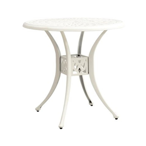 Zahradní stůl bílý 78 × 78 × 72 cm litý hliník, 315584 SHUMEE