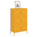 vidaXL Skříň highboard hořčicově žlutá 68 x 39 x 113 cm ocel