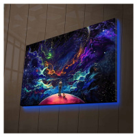 Hanah Home Obraz s led osvětlením Vesmír 70x45 cm
