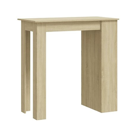 Barový stůl s úložným regálem dub sonoma 102 × 50 × 103,5 cm, 809470 SHUMEE