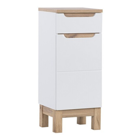 COMAD Boční skříňka 35cm 1 dvířka 1 zásuvka BALI bílá 5907611647455