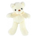 Teddies Medvěd/Medvídek s mašlí plyš 30cm bílý