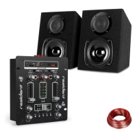Resident DJ DJ-25, sada zařízení, DJ mixér + Auna ST-2000, reproduktor, černá/bílá