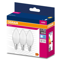 3PAK LED žárovka E14 B35 4,9W = 40W 470lm 4000K Neutrální 200° OSRAM VALUE