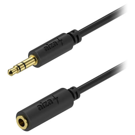 AlzaPower Core Audio 3.5mm Jack (M) to 3.5mm Jack (F) 3m černý