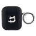 Pouzdro Karl Lagerfeld KLA2PGCHPK AirPods 1/2 cover black Monogram Choupette Head (KLA2PGCHPK)