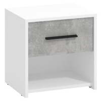 Noční stolek Varadero beton/bílý 2NO1F 11011619