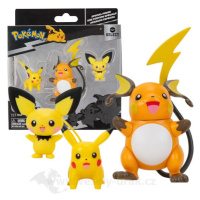 Pokémon akční figurky Pichu, Pikachu a Raichu 5 - 7 cm