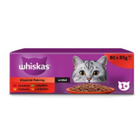 Whiskas kapsičky klasický výběr ve šťávě pro dospělé kočky 80 × 85 g