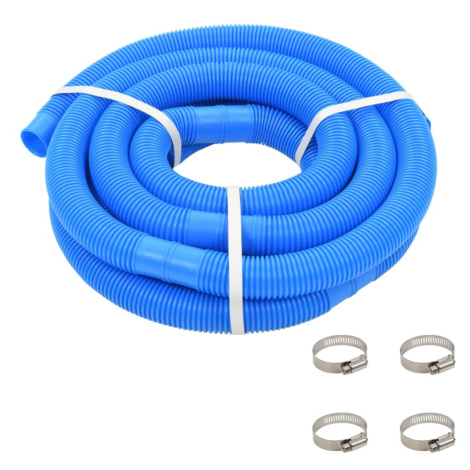 vidaXL Bazénová hadice se svorkami modrá 38 mm 6 m