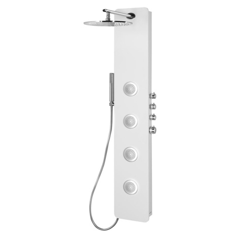 Polysan SPIRIT ROUND termostatický sprchový panel nástěnný, 250x1550mm, bílá