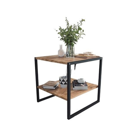 VerdeDesign Duren konferenční stolek 50 × 50 cm, borovice/černá