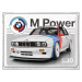 Plechová cedule BMW - E30 M Power, 40 × 30 cm