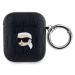 Pouzdro Karl Lagerfeld PU Embossed Karl Head Apple AirPods 1/2 Black