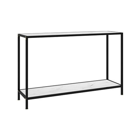Konzolový stolek bílý 120 × 35 × 75 cm tvrzené sklo SHUMEE