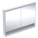 Geberit ONE - Zrcadlová skříňka s LED osvětlením, 1200x900x150 mm, 2 dvířka, s nikou, vestavná, 