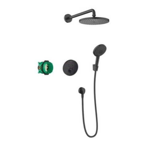 Hansgrohe Raindance S sprchový systém pod omítku s termostatickou baterií matná černá 27 959 670