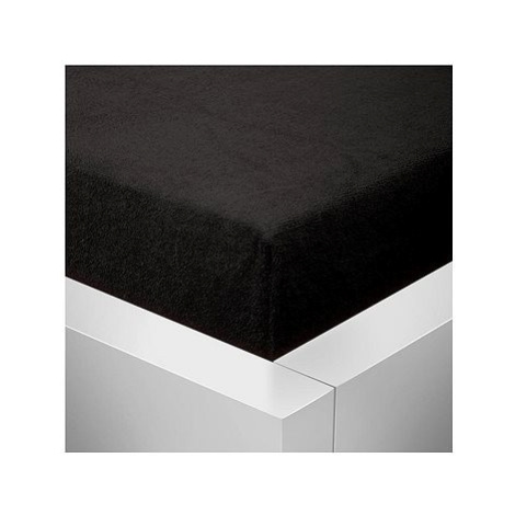 Chanar Prostěradlo Froté Lux, 180 × 200 cm, černé
