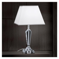 Orion Orion LA 4-1201 - Křišťálová stolní lampa VERONIQUE 1xE27/60W/230V bílá/chrom