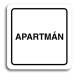 Accept Piktogram "apartmán" (80 × 80 mm) (bílá tabulka - černý tisk)