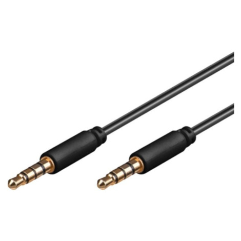 PremiumCord kabel Jack 3.5mm 4 pinový M/M 3 m pro Apple iPhone, iPad, iPod - kjack4mm3