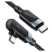 Acefast Kabel USB-C na USB-C Acefast C5-03 úhlový, 100W, 2m (černý)