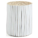 Bílý odkládací stolek z teakového dřeva Kave Home Filippo, ⌀ 35 cm