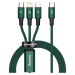 Kabel Baseus Rapid Series 3-in-1 cable USB-C For M+L+T 20W 1.5m (Green )