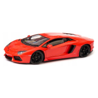 Welly kovový model lamborghini aventador coupé červené 1:24