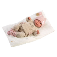 LLORENS - 74020 NEW BORN - realistická panenka miminko se zvuky a měkkým látkovým tělem - 42