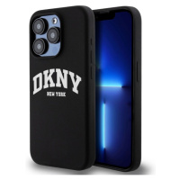 DKNY Liquid Silicone Arch Logo MagSafe kryt iPhone 15 Pro černý