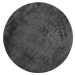 Antracitový pratelný kulatý koberec ø 100 cm Pelush Anthracite – Mila Home