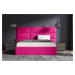 Eka Čalouněná postel Lucy 2 - 160x200 cm Barva látky Trinity: (2310) Růžová, Úložný prostor: Bez