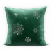 Vánoční polštář SNOWFLAKE smaragdová/stříbrná 40x40 cm Mybesthome Varianta: Povlak na polštář s 