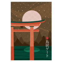 Ilustrace Torii Gate, Fadil Roze, 26.7x40 cm