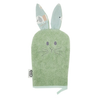 EKO - Žínka bavlněná s oušky Bunny Olive green 20x15 cm