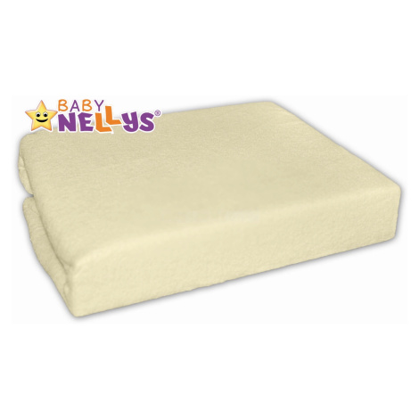 Baby Nellys jersey prostěradlo 90 x 90 cm - krémové, žluté