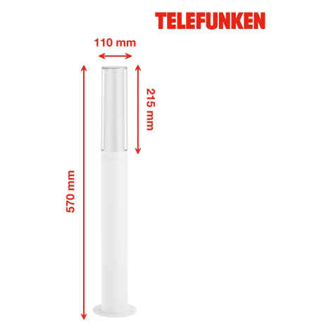 Telefunken Telefunken Bristol LED osvětlení cesty, 57cm, bílá