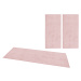 Hanse Home Collection koberce Ložnicová sada Pure 102617 Rose - 3 díly: 70x140 (2x), 70x240 (1x)