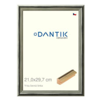 DANTIK rámeček 21 × 29,7, Y-ka černý linka sklo čiré